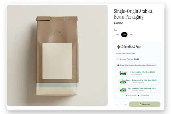 Works with your storefront